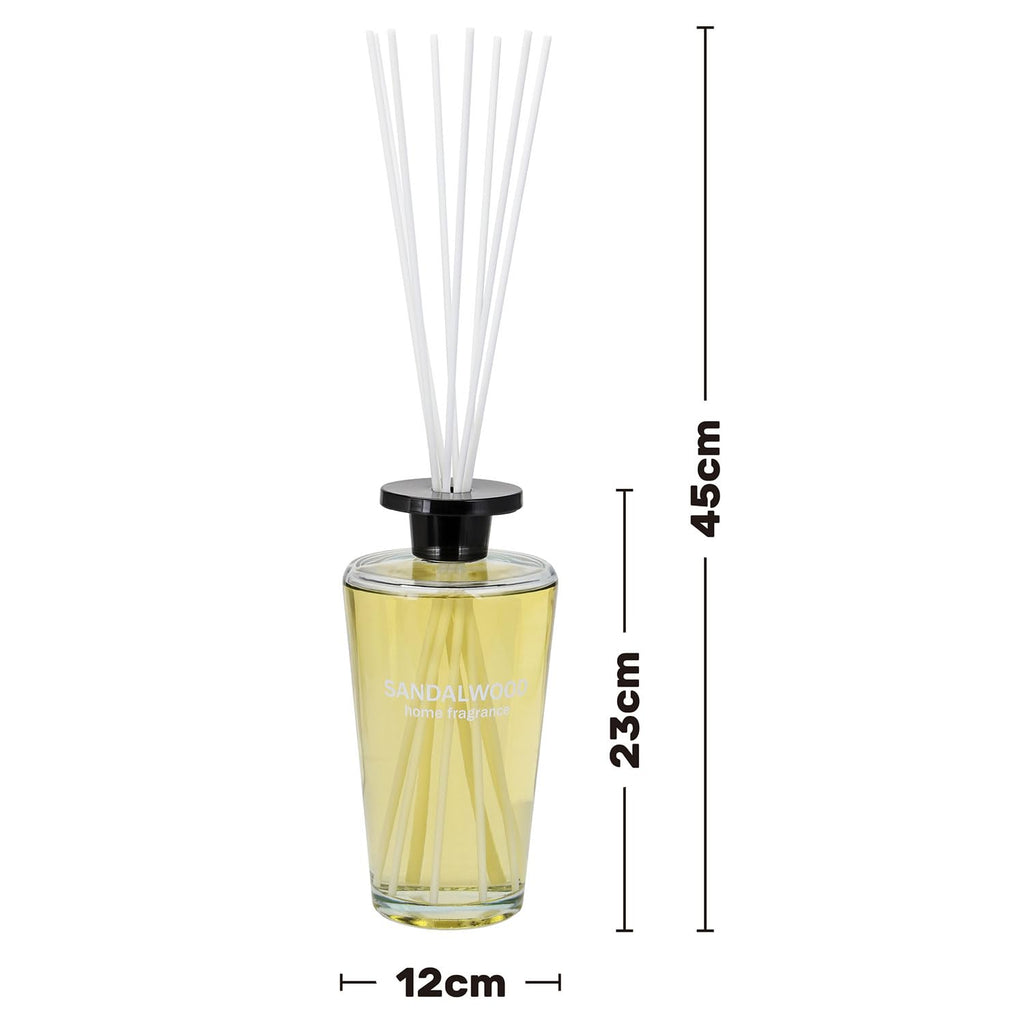 Sandalwood 1000ml Reed Oil Diffuser Set, Luxury Beautiful Home Fragrance for Bedroom Living Room Home Decor Office Essential Oil Reed Diffuser for Stress Relief
