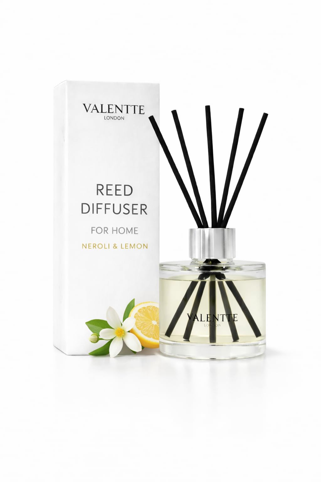 Valentte Reed Diffuser for Home- White Neroli & Lemon Scented- 100 ml