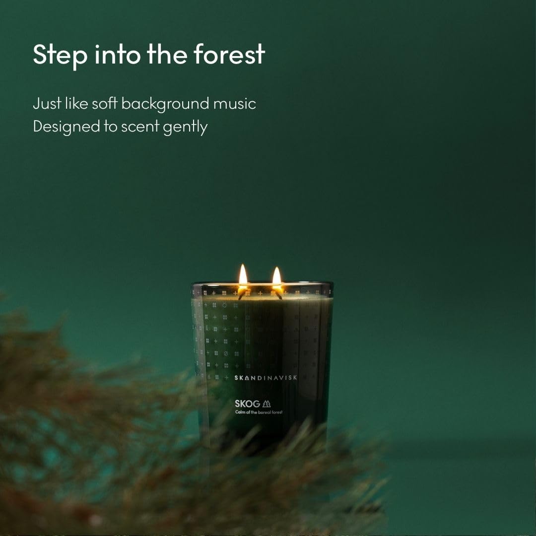 SKANDINAVISK Scented Candle, Skog(Forest), 350g, 2-Wicks