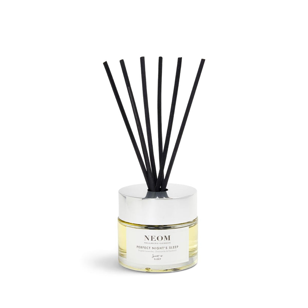 NEOM- Perfect Night's Sleep Reed Diffuser, 100ml | Lavender, Chamomile & Patchouli| Essential Oil Reed Diffuser | Scent to Sleep