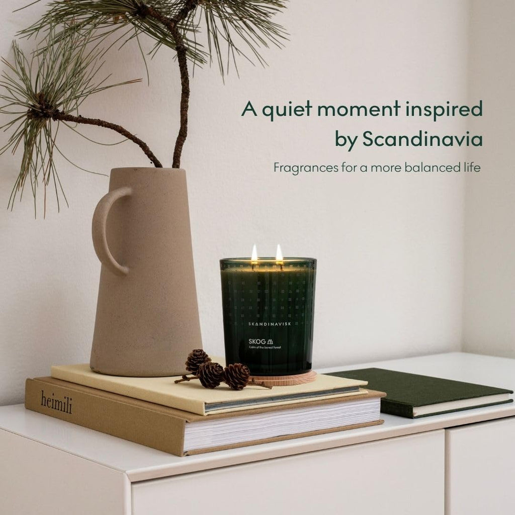 SKANDINAVISK Scented Candle, Skog(Forest), 350g, 2-Wicks