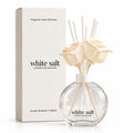 White Salt London Melbourne Ocean Breeze Reed Diffuser 100ml Luxury Home Fragrance with Essential Oils Long Lasting for Bedroom Bathroom and Living Room