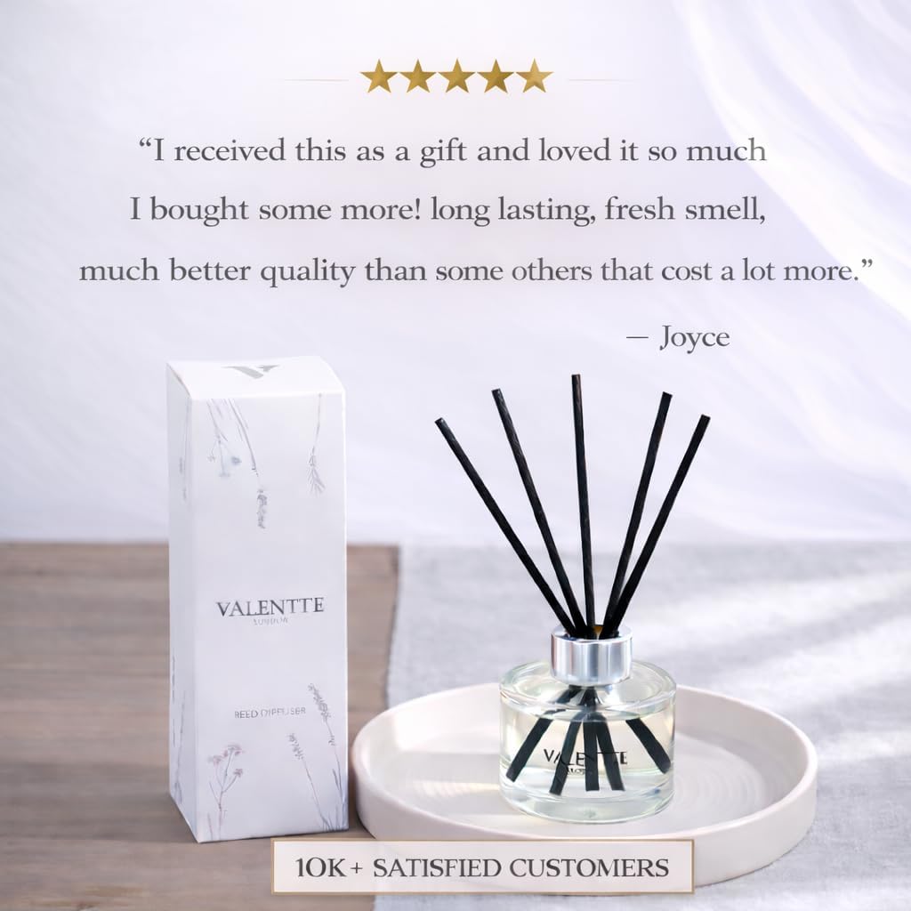 Valentte Reed Diffuser for Home- White Neroli & Lemon Scented- 100 ml