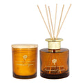 Nicola Spring Sandalwood & Jasmine Scented Candle & Reed Diffuser Set - 130g Soy Wax Candle 21 Hour Burning Time Small Relaxing Fragrance Gift Set Aromatherapy 200ml Fragrant Diffuser
