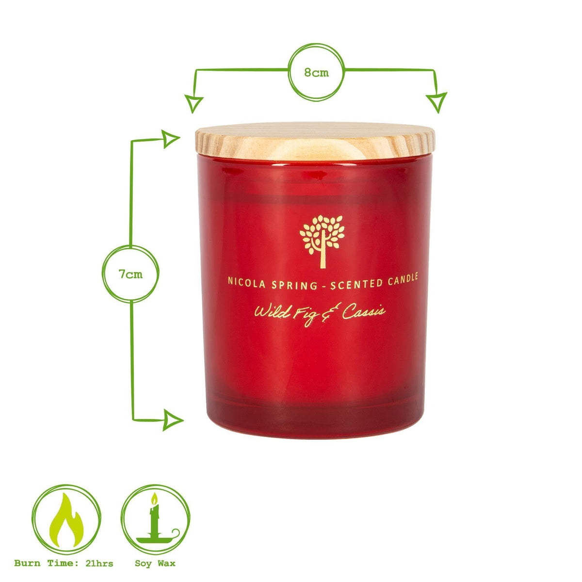 Nicola Spring Sandalwood & Jasmine Scented Candle & Reed Diffuser Set - 130g Soy Wax Candle 21 Hour Burning Time Small Relaxing Fragrance Gift Set Aromatherapy 200ml Fragrant Diffuser