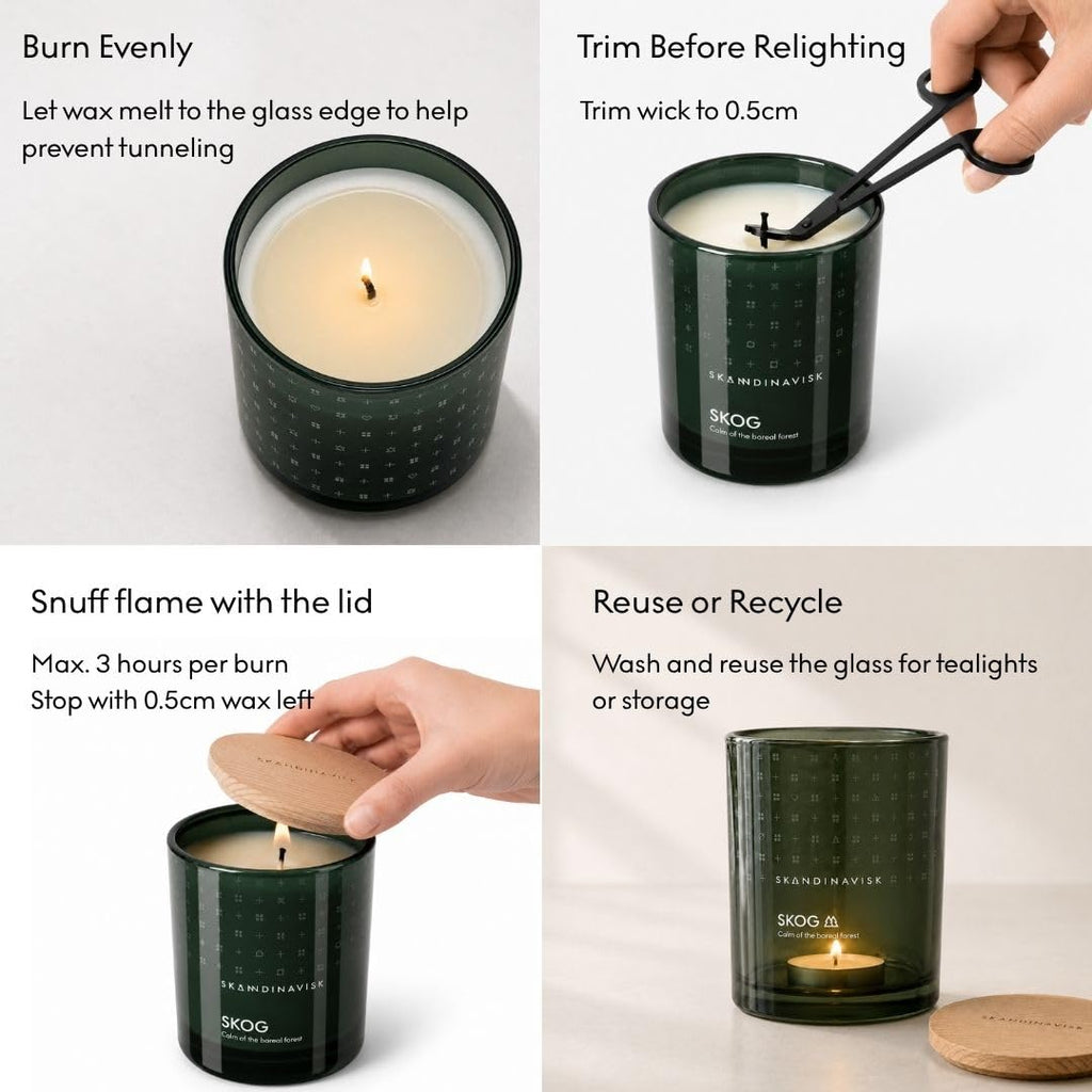 SKANDINAVISK Scented Candle, Skog(Forest), 350g, 2-Wicks