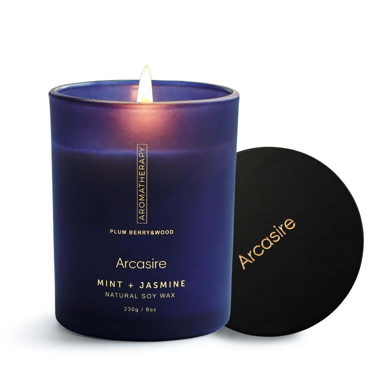 Mint Jasmine Scented Candle, Luxury Candles for Women, 8oz Soy Wax Candle