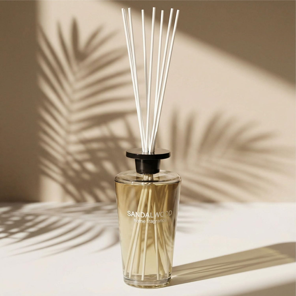 Sandalwood 1000ml Reed Oil Diffuser Set, Luxury Beautiful Home Fragrance for Bedroom Living Room Home Decor Office Essential Oil Reed Diffuser for Stress Relief