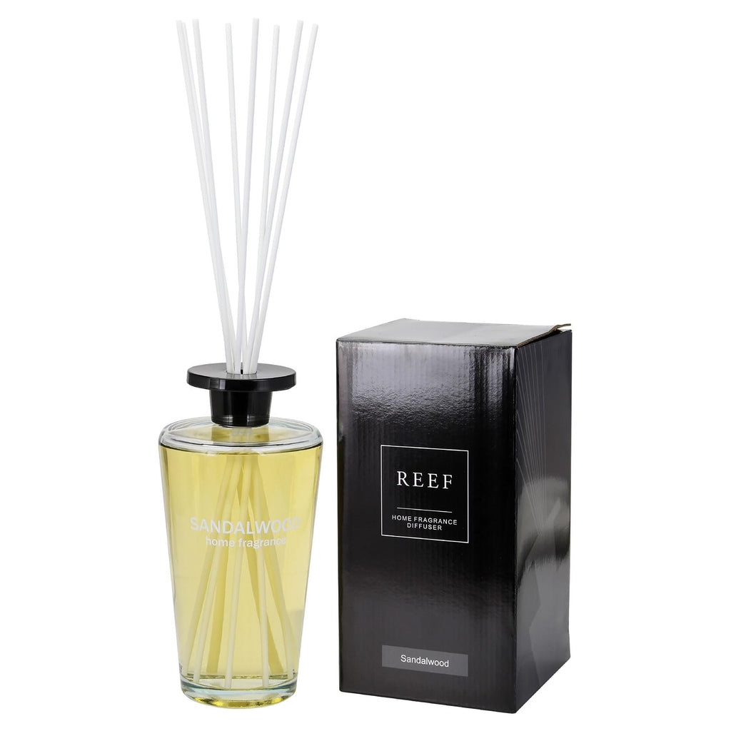 Sandalwood 1000ml Reed Oil Diffuser Set, Luxury Beautiful Home Fragrance for Bedroom Living Room Home Decor Office Essential Oil Reed Diffuser for Stress Relief