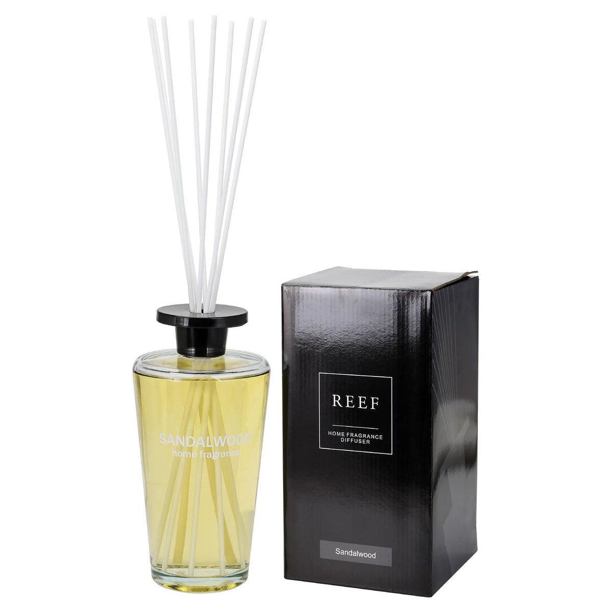 Sandalwood 1000ml Reed Oil Diffuser Set, Luxury Beautiful Home Fragrance for Bedroom Living Room Home Decor Office Essential Oil Reed Diffuser for Stress Relief