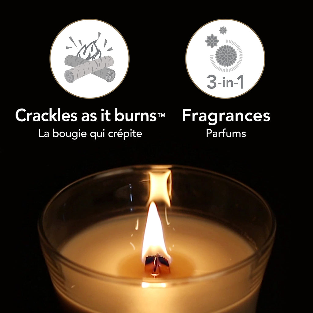 WoodWick Large Hourglass Trilogy Scented Candle | Calming Retreat | with Crackling Wick | Burn Time: Up to 130 Hours