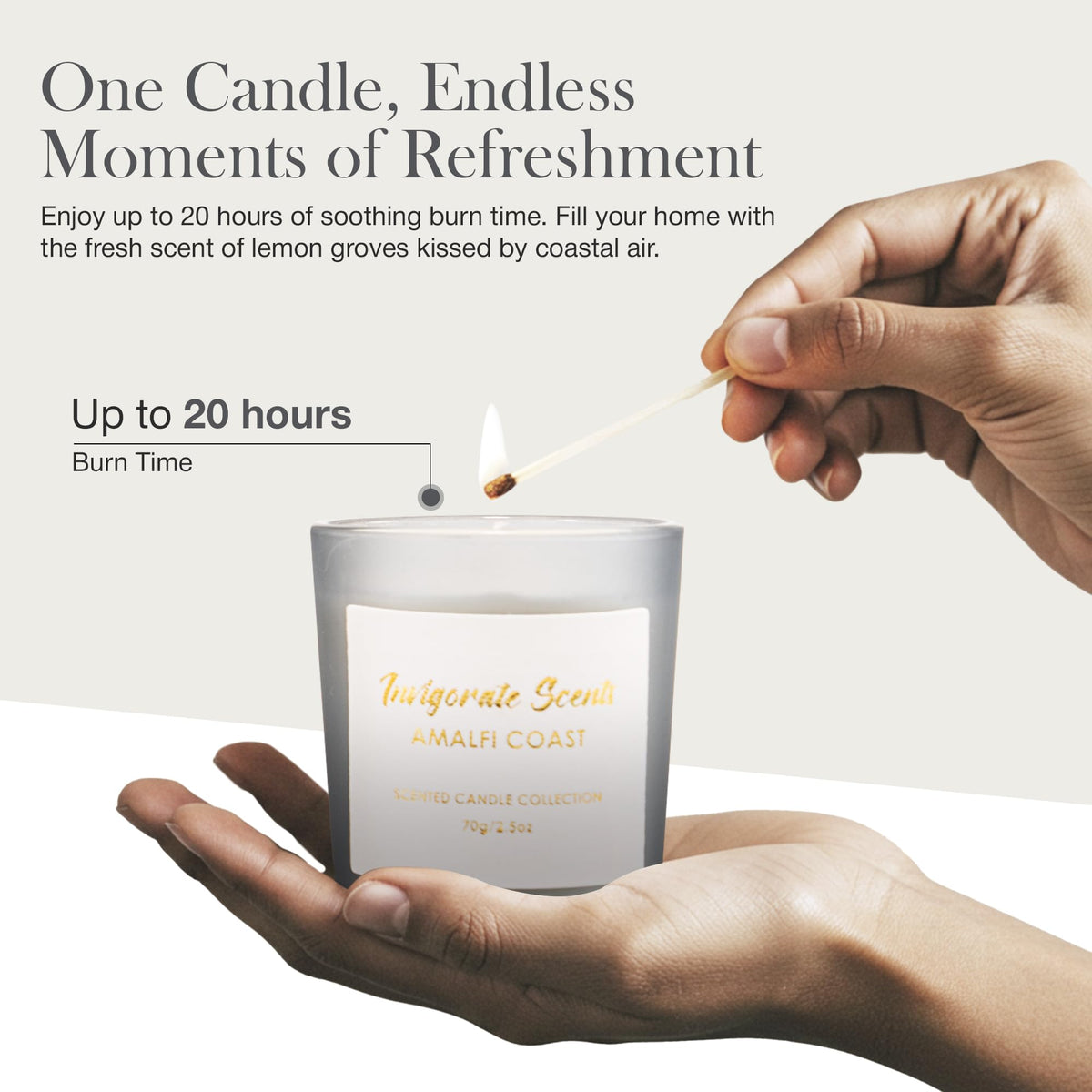Amalfi Coast Lemon Candle & Reed Diffuser Gift Set, Present for Women