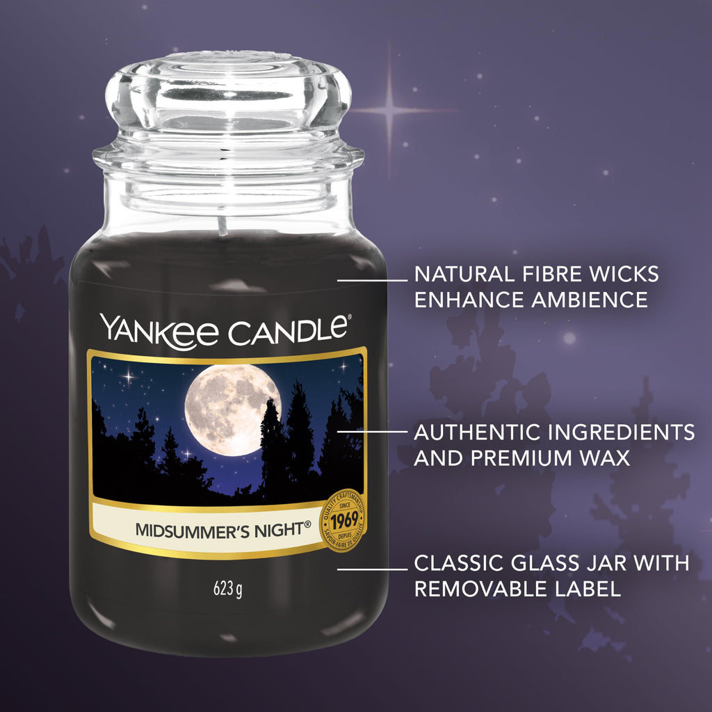 Yankee Candle Scented Candle | Midsummer's Night Large Jar | Long Burning Candles: up to 150 Hours | Perfect Gifts for Women