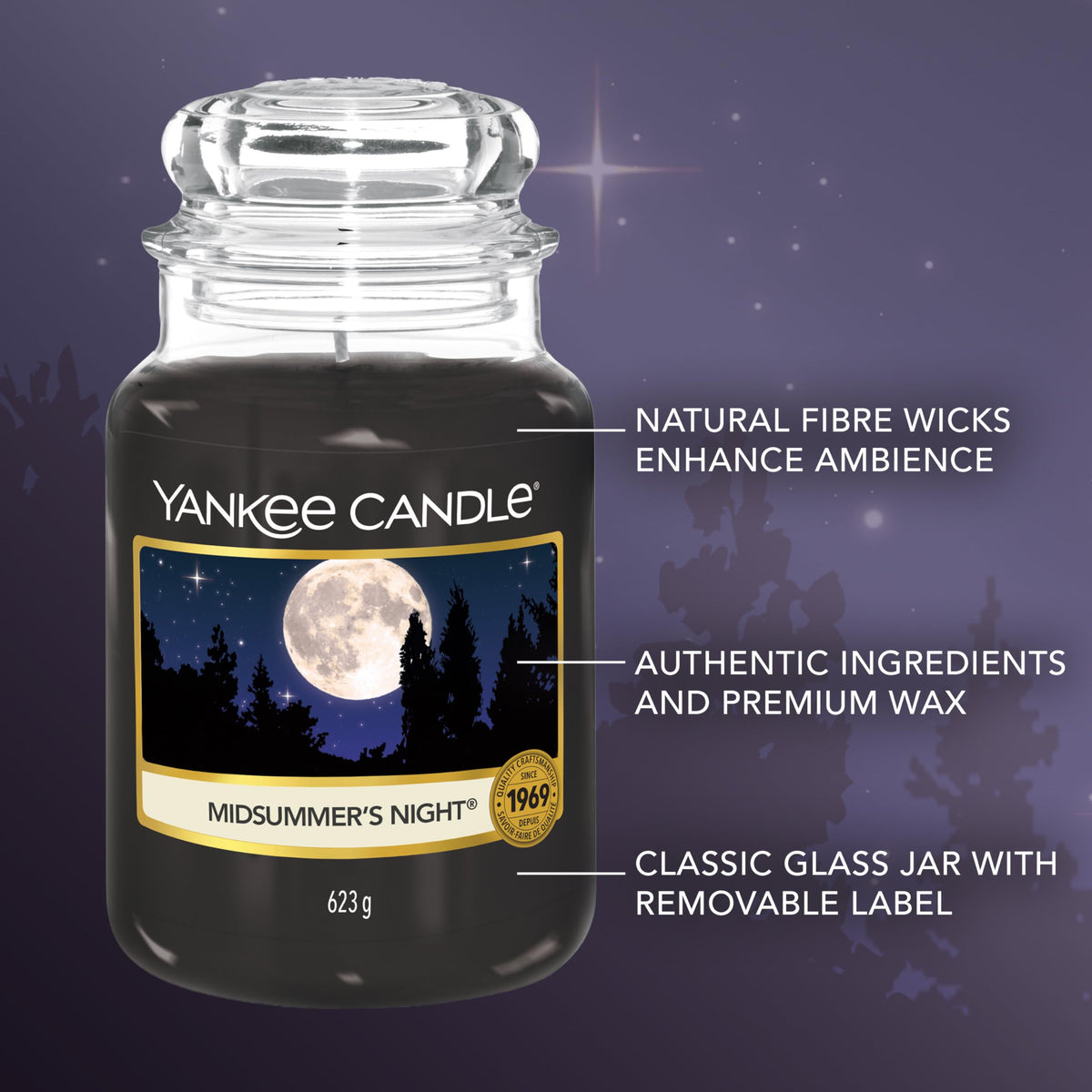 Yankee Candle Scented Candle | Midsummer's Night Large Jar | Long Burning Candles: up to 150 Hours | Perfect Gifts for Women