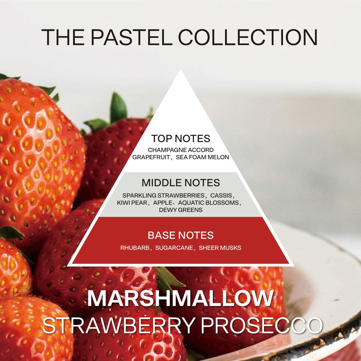 French Connection Pastel Range Strawberry Prosecco 130G Candle and 100ML Reed Diffuser Gift Set