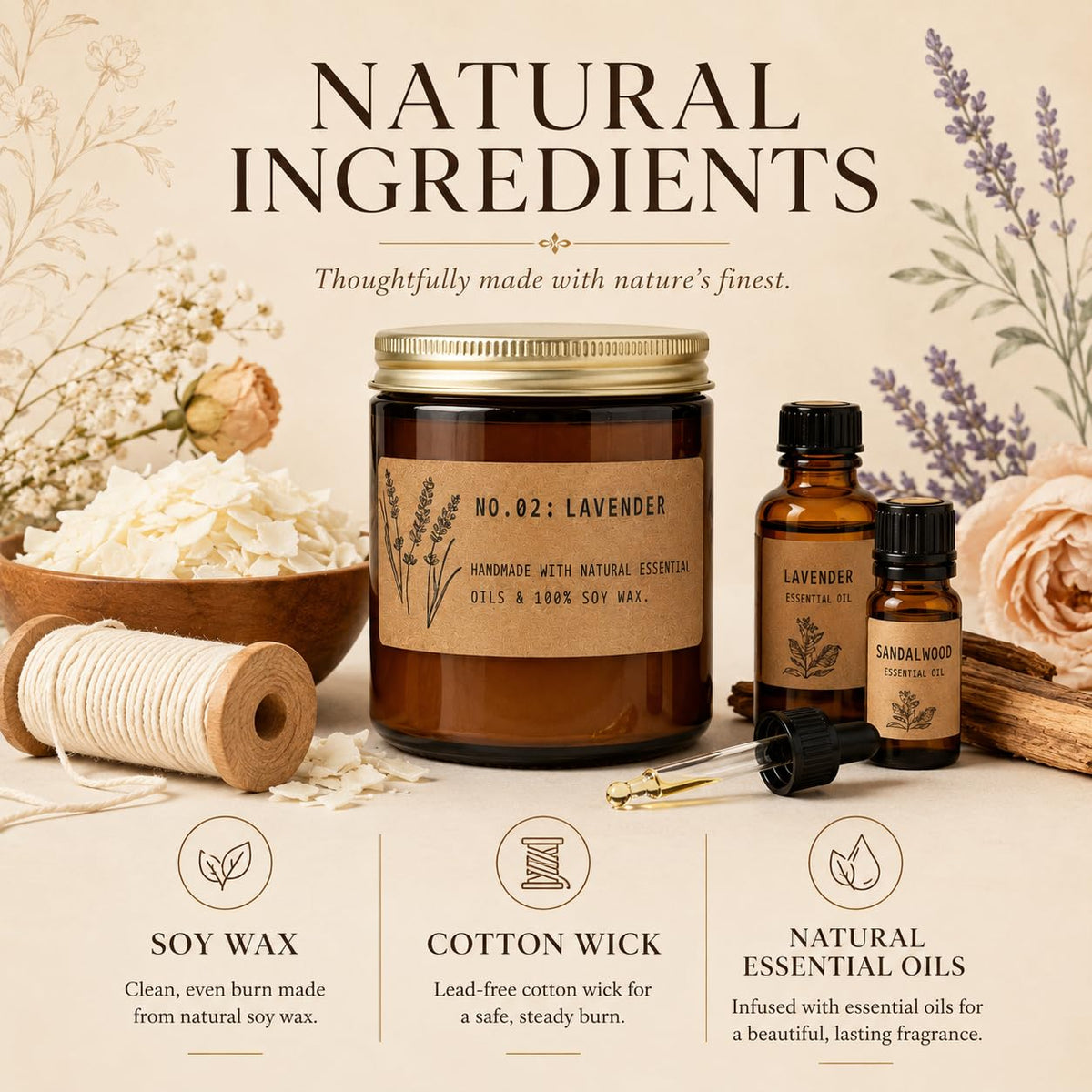 Scented Candles Gift Set for Women, 4 Pack Large Soy Wax Aromatherapy Candles for Home, Long Lasting Home Fragrance for Mum, Wife and Friends on Birthdays, Christmas and Mother's Day, Up to 200 Hours