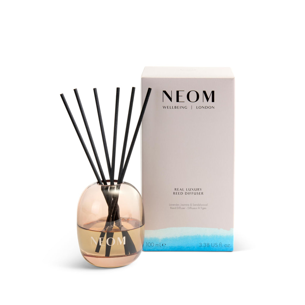 NEOM Real Luxury Reed Diffuser, Lavender, Jasmine & Sandalwood, 100ml