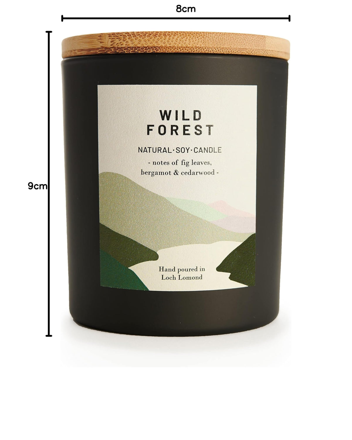Ocoee House | Luxury Scented Soy Wax Candles. Hand Poured in Loch Lomond, Scotland. Organic & Vegan (+8 Scent Options, x2 Sizes) Wild Forest, Single Wick - 450g