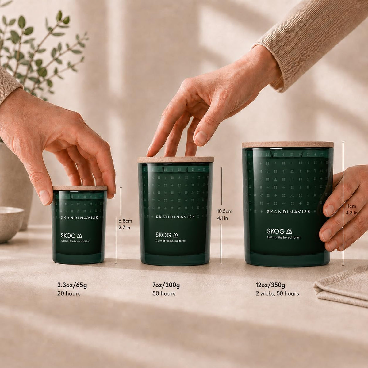SKANDINAVISK Scented Candle, Skog(Forest), 350g, 2-Wicks