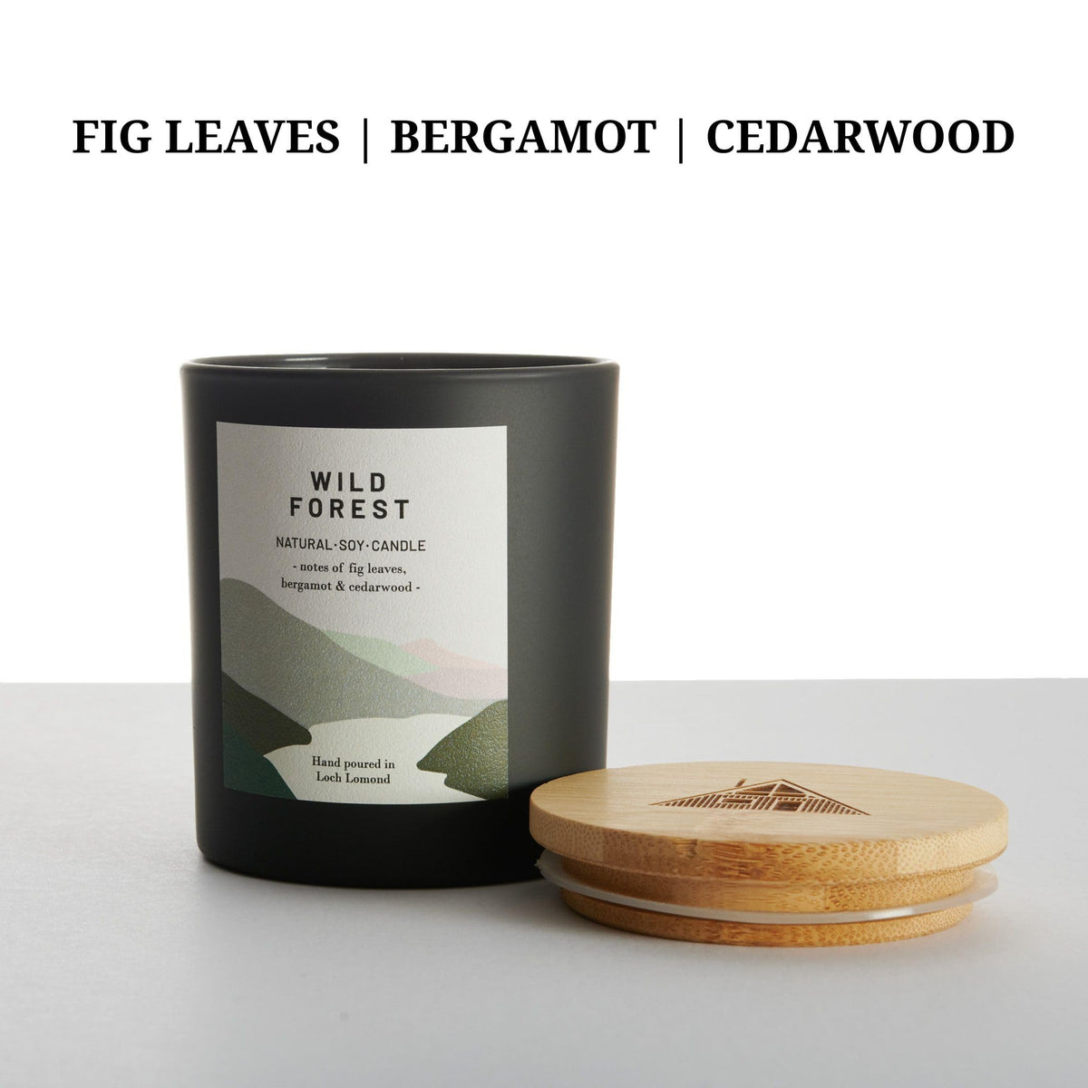 Ocoee House | Luxury Scented Soy Wax Candles. Hand Poured in Loch Lomond, Scotland. Organic & Vegan (+8 Scent Options, x2 Sizes) Wild Forest, Single Wick - 450g