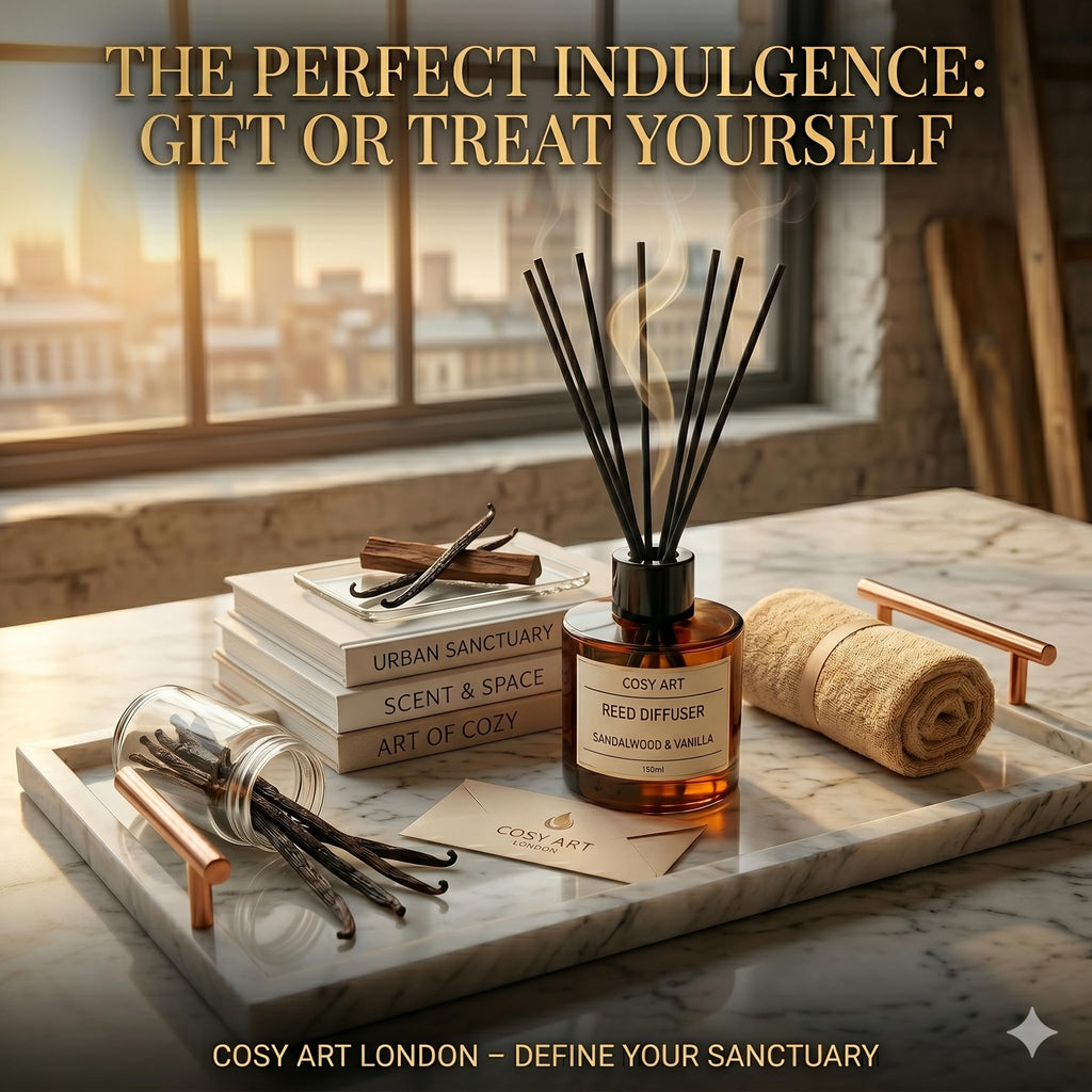 Luxury Sandalwood & Vanilla Reed Diffuser | Long-Lasting 100ml Home Fragrance | Includes Extra Rattan Reeds for Optimal Scent Throw | Vegan & Cruelty-Free for Home & Office Décor