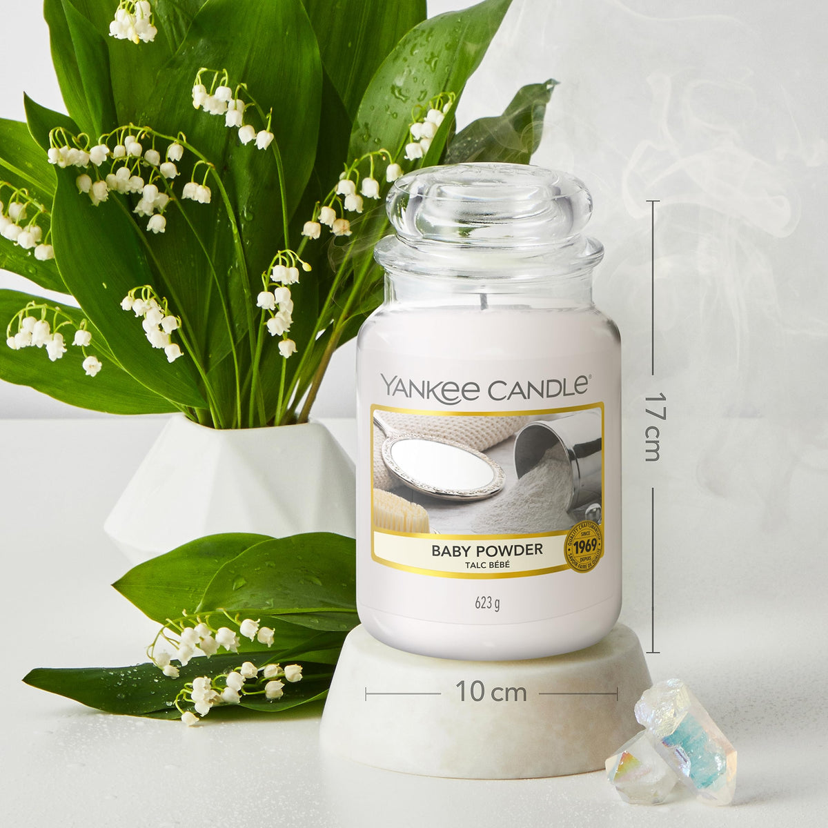 Yankee Candle Scented Candle | Baby Powder Large Jar | Long Burning Candles: up to 150 Hours | Perfect Gifts for Women