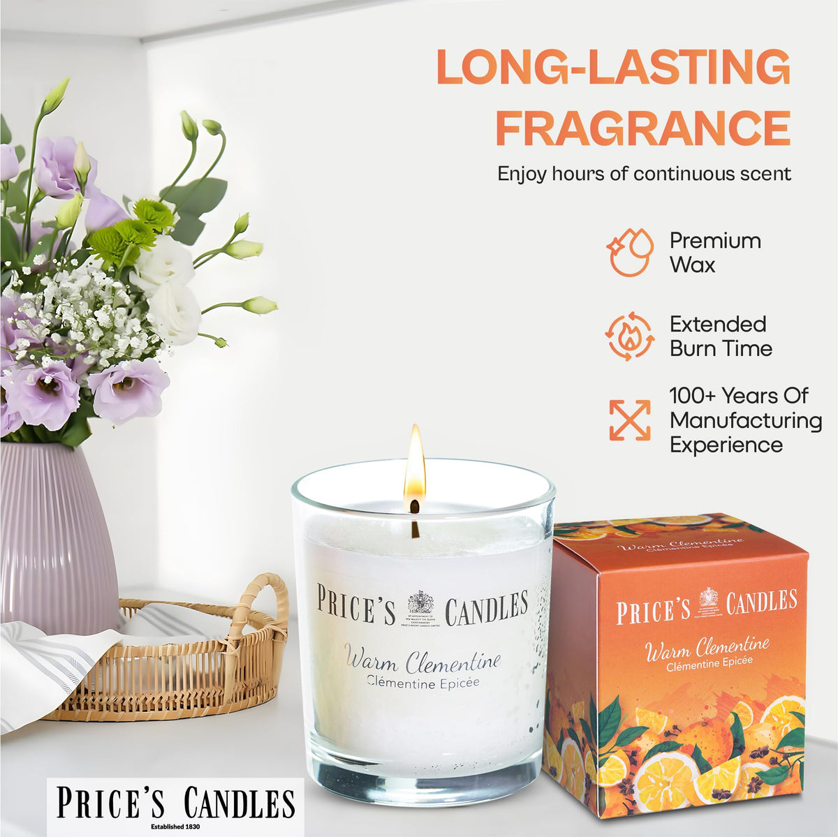 Price's Candles Luxury Jar Candle Set of 10 Long Burning Scented Candles Decorative Glass Jar Candle Collection for Home Fragrance Relaxation and Gift Giving