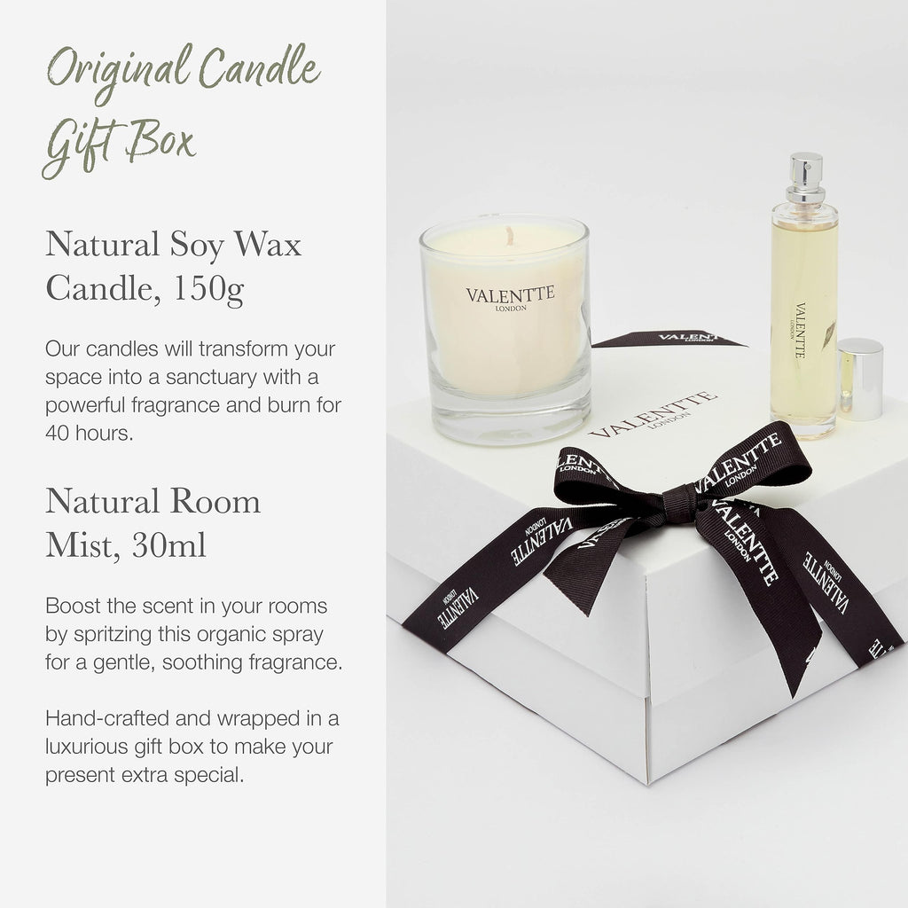 Valentte Candle & Room Mist Gift Set- Lemongrass & Rosemary- 150g/30ml