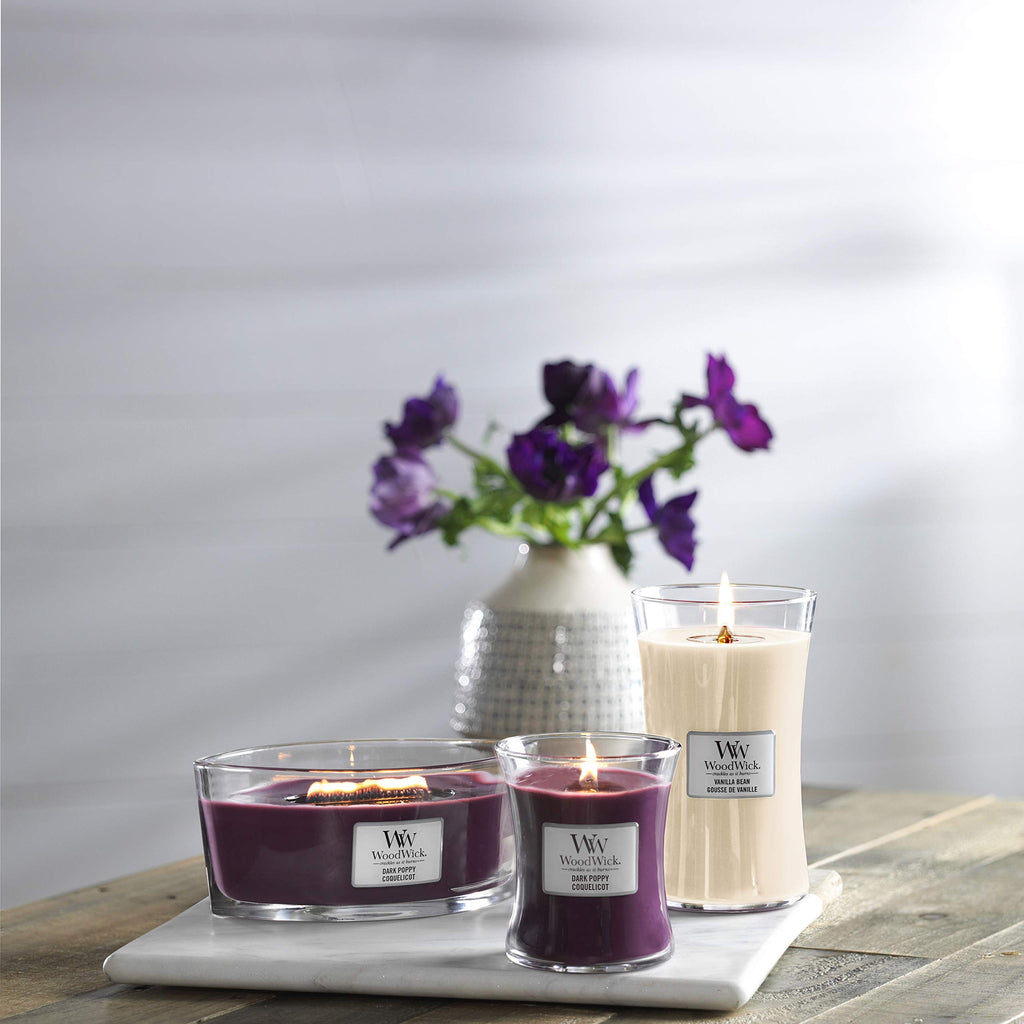WoodWick Large Hourglass Scented Candle | Vanilla Bean | with Crackling Wick | Long Burning Candles: up to 130 Hours | Gifts for Women