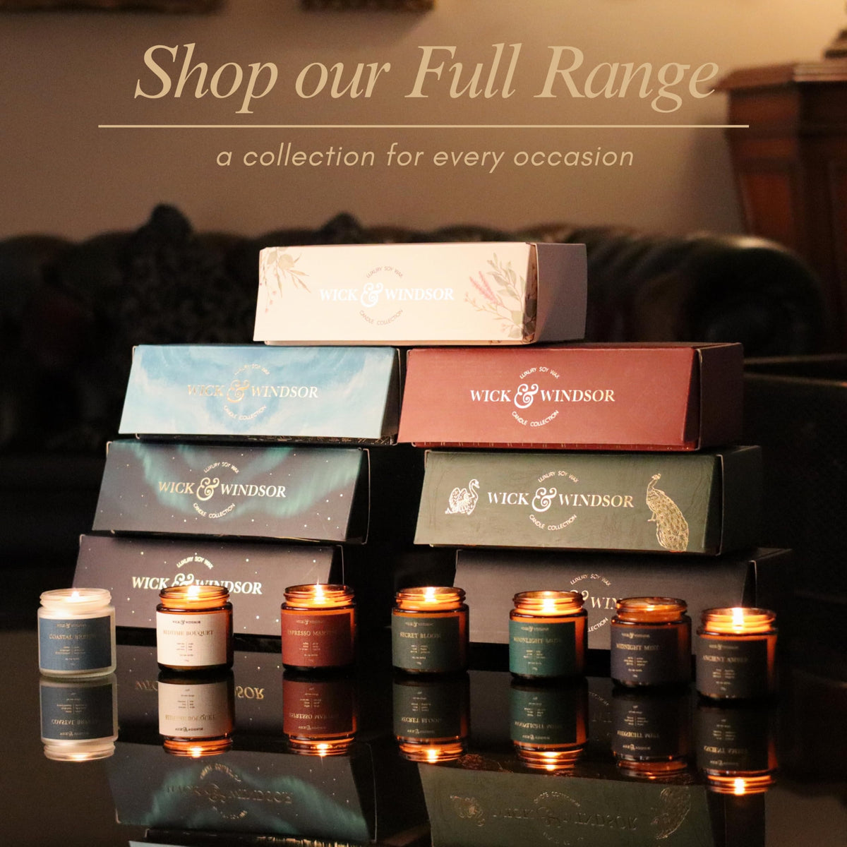 Wick & Windsor | Scented Candle Gift Set | Cocktail Collection | 3 Luxury Soy Wax Candles | Wooden Wick | 3×100g | Coffee, Blood Orange & Lime | Gift for Her & Him — Birthday, Christmas & Housewarming