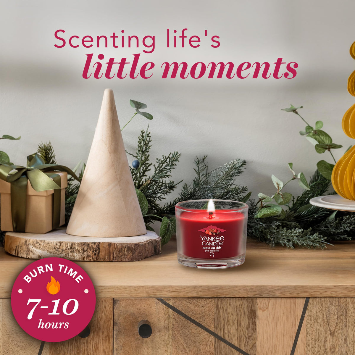 Yankee Candle Christmas Scented Candles Gift Set | 4 Mini Filled Votive Candles| Après Ski Collection | Perfect for Women