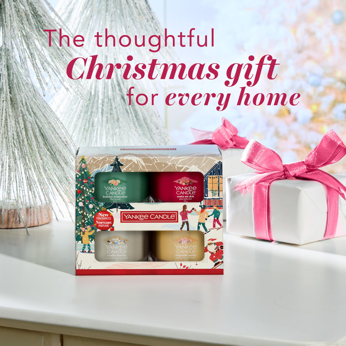 Yankee Candle Christmas Scented Candles Gift Set | 4 Mini Filled Votive Candles| Après Ski Collection | Perfect for Women