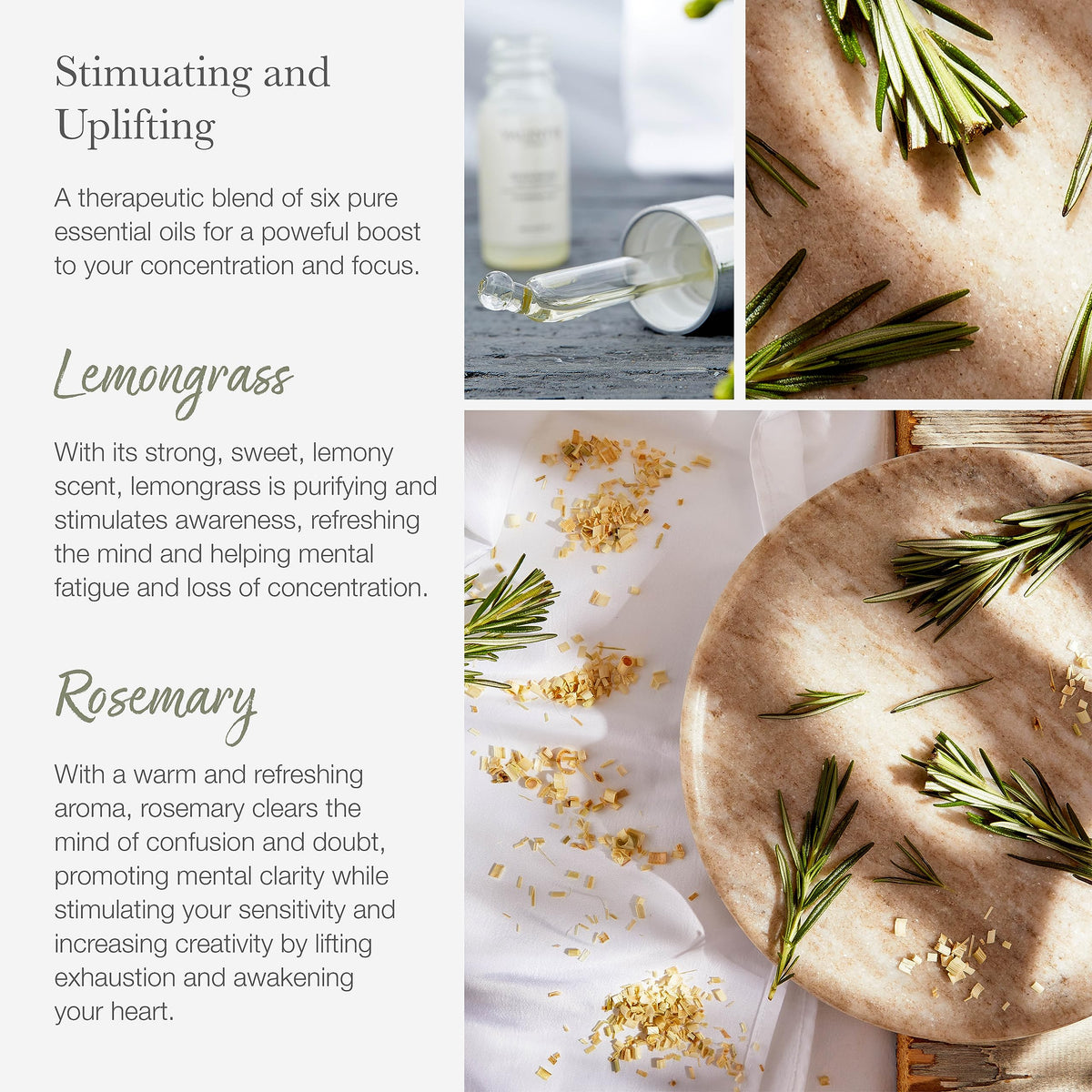 Valentte Candle & Room Mist Gift Set- Lemongrass & Rosemary- 150g/30ml