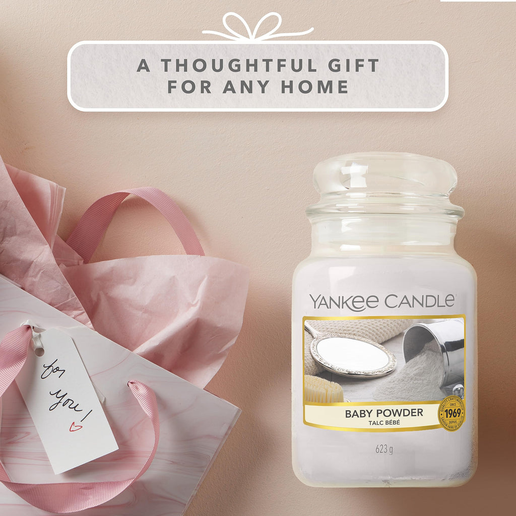 Yankee Candle Scented Candle | Baby Powder Large Jar | Long Burning Candles: up to 150 Hours | Perfect Gifts for Women