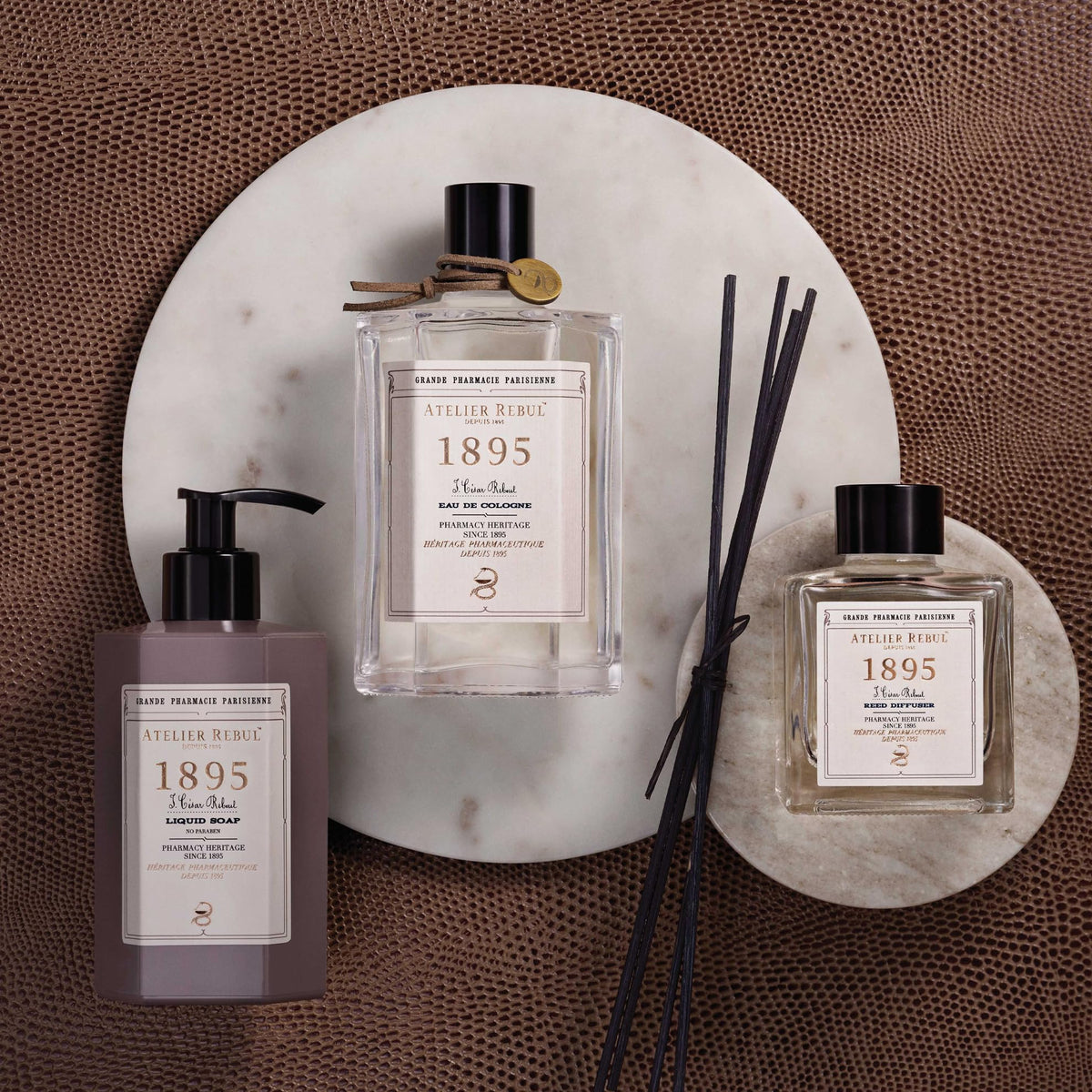 Atelier Rebul 1895 Reed Diffuser 120ml - Citrus & Woody Aroma, Bergamot, Cardamom, Oakmoss Scent - Refreshing Home Fragrance, Lasts 6 Weeks