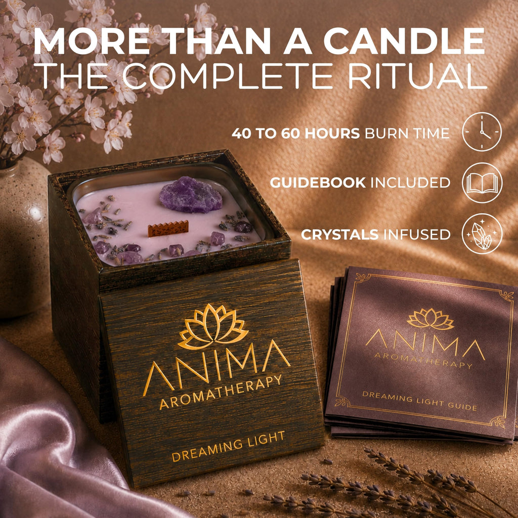 Anima® Dreaming Light Crystal Candle for Peace, Intuition & Rest
